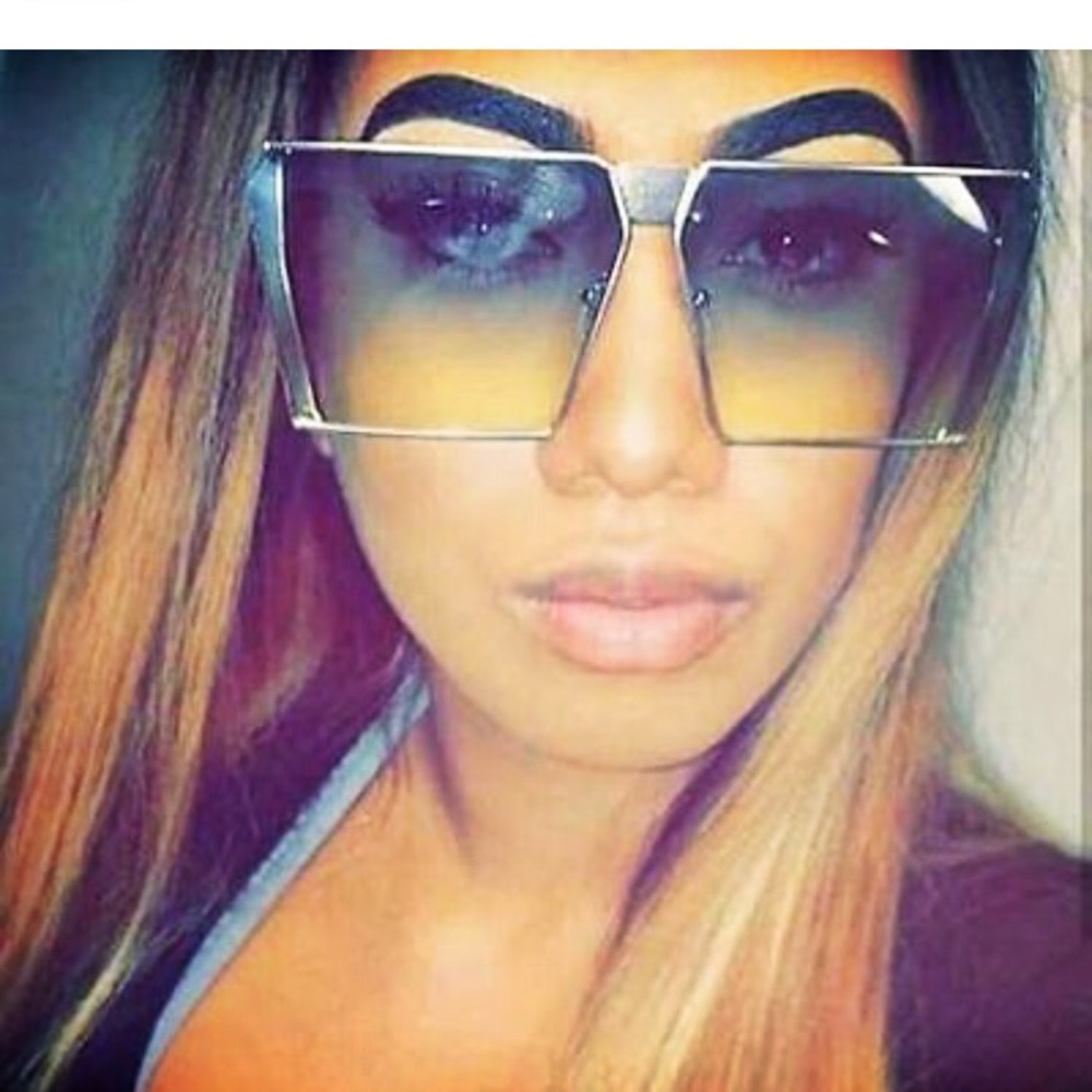 "Esmeralda" Oversized Square Aviators